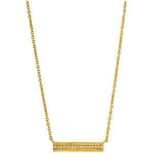 NWT Gorjana Nia Shimmer Bar Pendant Necklace 18k gold-plated.